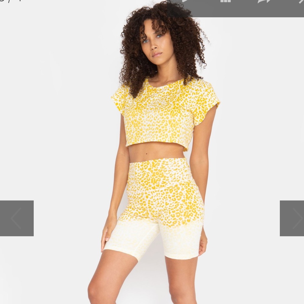 La Detresse Acid Wash Sunrise T-Shirt & Bike Short